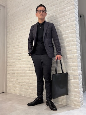「アイテム（セットアップ）」を使った、nobgさん（メンズ・171cm）の秋コーディネート
