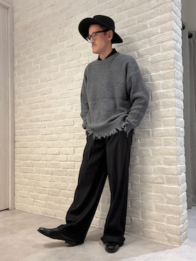 「アイテム（ニット/セーター）」を使った、nobgさん（メンズ・171cm）の秋コーディネート