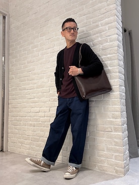 「アイテム（カーディガン/ボレロ）」を使った、nobgさん（メンズ・171cm）の秋コーディネート