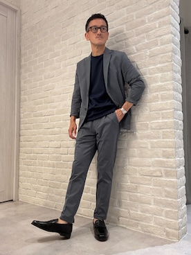 「アイテム（セットアップ）」を使った、nobgさん（メンズ・171cm）の夏コーディネート
