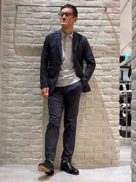 「アイテム（セットアップ）」を使った、nobgさん（メンズ・171cm）の春コーディネート