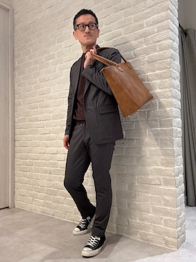 「アイテム（バッグ）」を使った、nobgさん（メンズ・171cm）の冬コーディネート