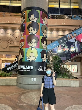 「通勤穿搭」｜「アイテム（アクセサリー）」を使った、Akiraさん（レディース・155cm）の夏コーディネート