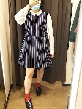 「blue」｜「アイテム（その他）」を使った、Akiraさん（レディース・155cm）の冬コーディネート