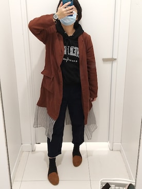 「H&M（エイチ・アンド・エム）のアイテム（スリッポン）」を使った、Akiraさん（レディース・155cm）の冬コーディネート
