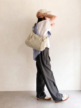 「THE SHINZONE（ザ　シンゾーン）のアイテム（スラックス）」を使った、kaoさん（レディース・160cm）の春コーディネート