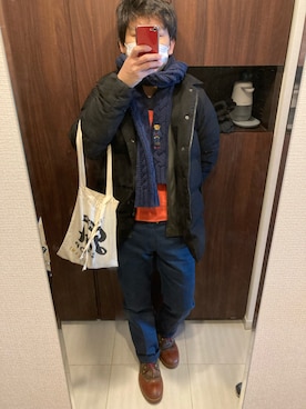 「PLST（プラステ）のアイテム（ジャケット/アウター）」を使った、SHIMさん（メンズ・165cm）の冬コーディネート