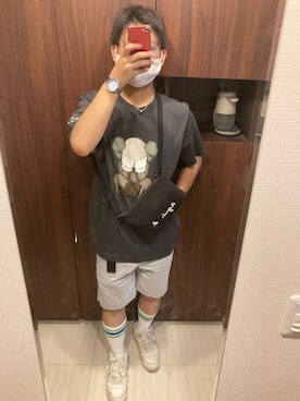 「CABANE de ZUCCa（カバンドズッカ）のアイテム（腕時計）」を使った、SHIMさん（メンズ・165cm）の夏コーディネート
