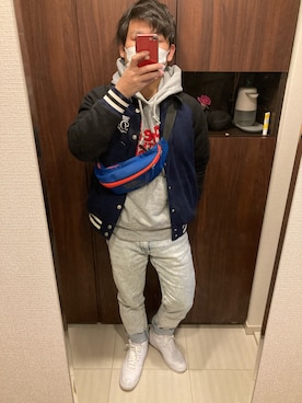「Dickies（ディッキーズ）のアイテム（ブルゾン）」を使った、SHIMさん（メンズ・165cm）の冬コーディネート