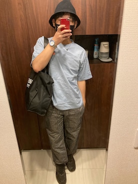 「DSQUARED2（ディースクエアード）のアイテム（バッグ）」を使った、SHIMさん（メンズ・165cm）の秋コーディネート