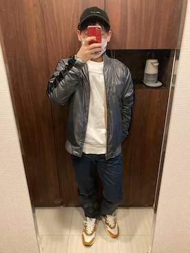 「PUMA（プーマ）のアイテム（ブルゾン）」を使った、SHIMさん（メンズ・165cm）の春コーディネート