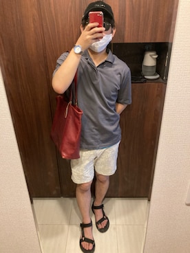 「CABANE de ZUCCa（カバンドズッカ）のアイテム（腕時計）」を使った、SHIMさん（メンズ・165cm）の夏コーディネート