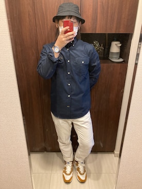「CABANE de ZUCCa（カバンドズッカ）のアイテム」を使った、SHIMさん（メンズ・165cm）の春コーディネート