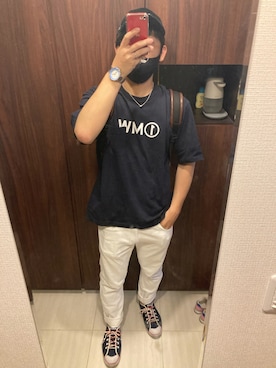 「CABANE de ZUCCa（カバンドズッカ）のアイテム（腕時計）」を使った、SHIMさん（メンズ・165cm）の夏コーディネート