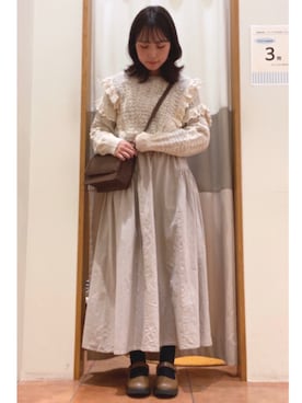 「Samansa Mos2（サマンサ モスモス）のアイテム（パンツ）」を使った、ゆかさん（レディース・162cm）の冬コーディネート