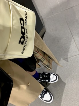 「CDG（シーディージー）のアイテム（バッグ）」を使った、maineさん（レディース・153cm）の冬コーディネート