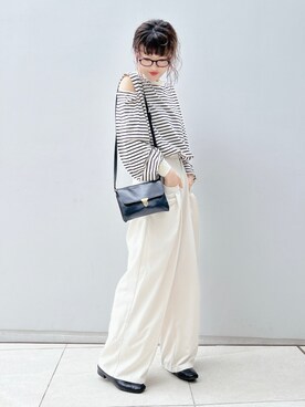 「MILLION CARATS（ミリオンカラッツ）のバギーアウトポケットパンツ（その他パンツ）」を使った、ジジさん（レディース・160cm）の春コーディネート