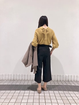 「テチチ(Te chichi)」｜「アイテム（ノーカラーコート）」を使った、SM2 olohuone札幌パセオ店さん（レディース・160cm）の秋コーディネート