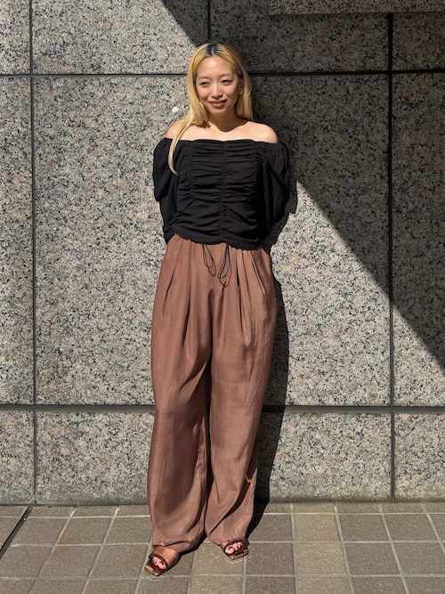 セットアップ着用可】ヴィンテージサテン ドロスト パンツ（その他