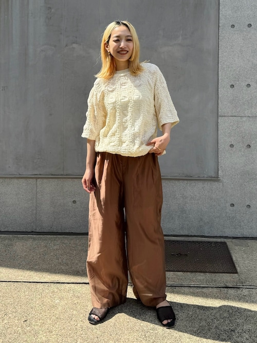 セットアップ着用可】シアー ワイドパンツ（その他パンツ