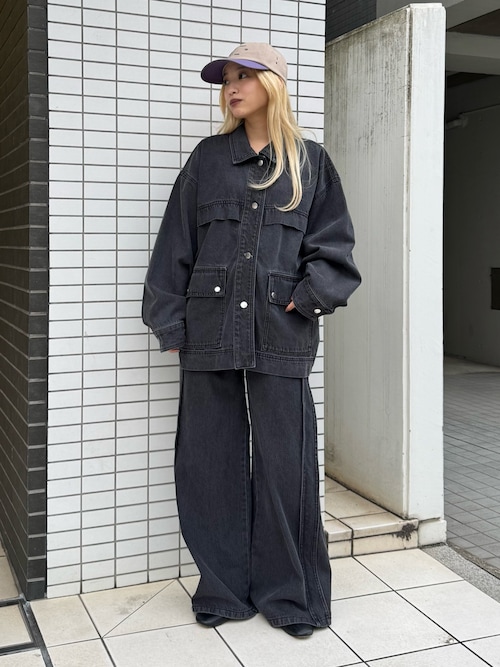 セール】【セットアップ対応】オーバーサイズ デニム ジャケット