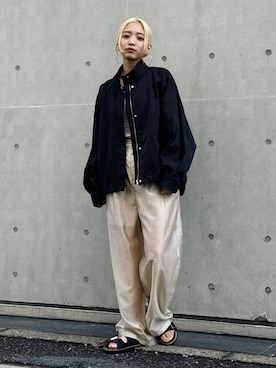 「NOMINE（ノミネ）のアイテム（ジャケット/アウター）」を使った、ERIさん（レディース・156cm）の冬コーディネート