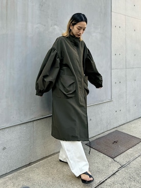 「NOMINE（ノミネ）のアイテム（モッズコート）」を使った、ERIさん（レディース・156cm）の冬コーディネート