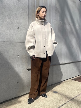 「NOMINE（ノミネ）のアイテム（ブルゾン）」を使った、ERIさん（レディース・156cm）の秋コーディネート