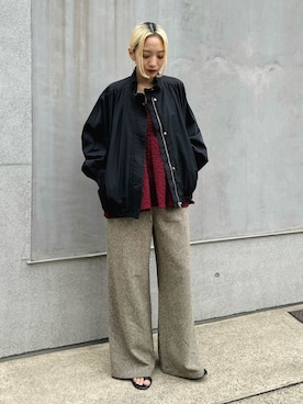 「NOMINE（ノミネ）のアイテム（ジャケット/アウター）」を使った、ERIさん（レディース・156cm）の春コーディネート