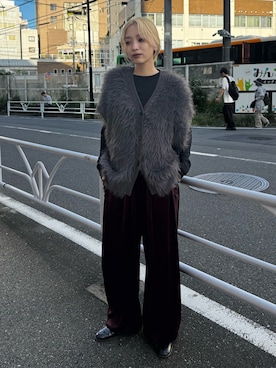 「アイテム（パンツ）」を使った、ERIさん（レディース・156cm）の秋コーディネート