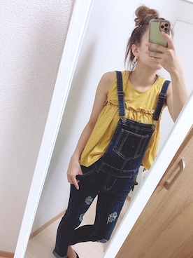 「Julia Boutique（ジュリアブティック）のアイテム（サロペット/オーバーオール）」を使った、yu...さん（レディース・160cm）の夏コーディネート