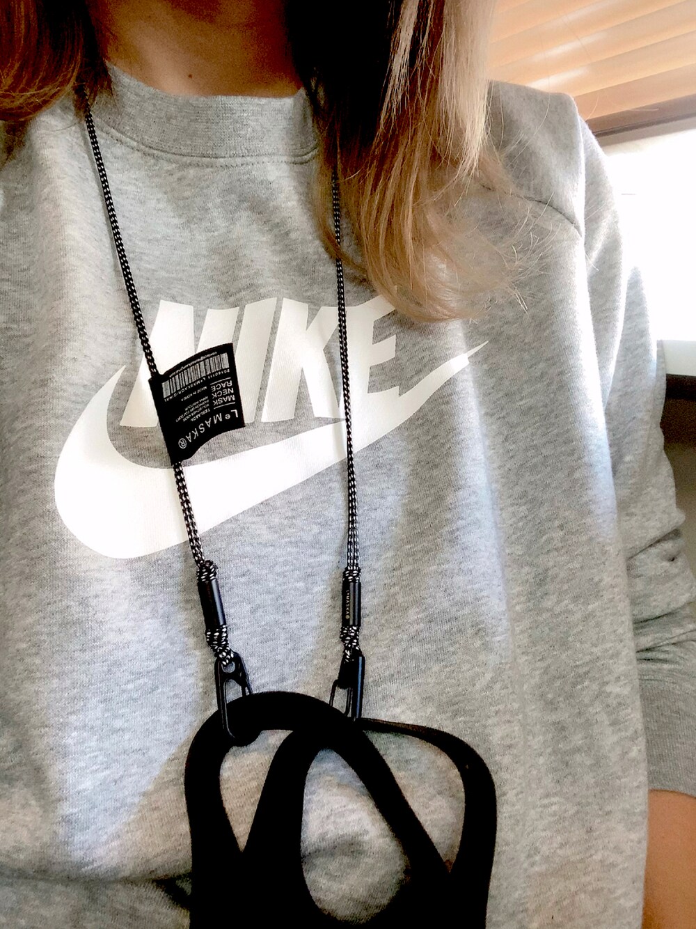 「マスクストラップ、nike、NIKE」｜「LeMASKAの【LeMASKA(ルマスカ)】マスクネックストラップ/MASK NECK STRAP/Oslo（マスク、その他）」を使った、₥さん（レディース・166cm）の夏コーディネートの1枚目の写真