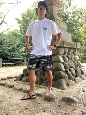 「MOBSTYLES（モブスタイル）のアイテム」を使った、TSUYOさん（メンズ・166cm）の夏コーディネート