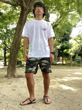 「MOBSTYLES（モブスタイル）のアイテム」を使った、TSUYOさん（メンズ・166cm）の夏コーディネート