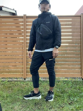 「アイテム（ナイロンジャケット）」を使った、TSUYOさん（メンズ・166cm）の秋コーディネート