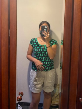 「Eddie Bauer（エディーバウアー）のアイテム（パンツ）」を使った、koさん（レディース・160cm）の秋コーディネート