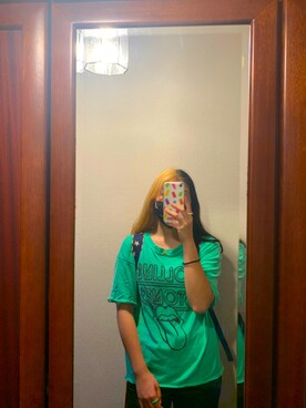 「American Eagle（アメリカンイーグル）のアイテム（Tシャツ/カットソー）」を使った、koさん（レディース・160cm）の夏コーディネート