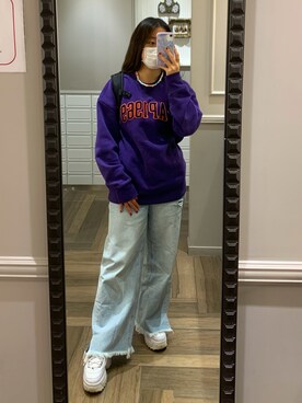 「アイテム（デニムパンツ、その他）」を使った、koさん（レディース・160cm）の秋コーディネート