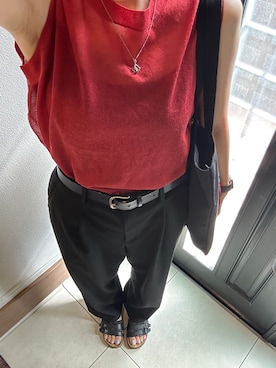 「アイテム（スラックス）」を使った、ebi2451さん（レディース・159cm・30代）の秋コーディネート