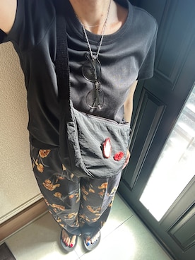 「OOFOS（ウーフォス）のアイテム」を使った、ebi2451さん（骨格ストレート・レディース・159cm）の夏コーディネート