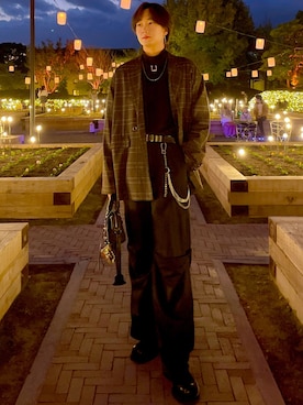 「アイテム（チャーム）」を使った、にるさん（メンズ・183cm）の秋コーディネート