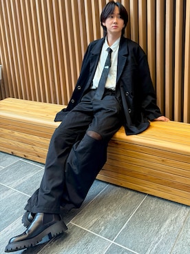 「Confirm（コンファーム）のアイテム」を使った、にるさん（メンズ・183cm）の秋コーディネート