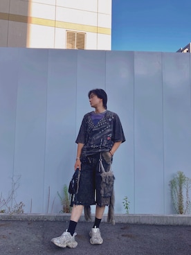 「アイテム（ウォレットチェーン）」を使った、にるさん（メンズ・183cm）の夏コーディネート