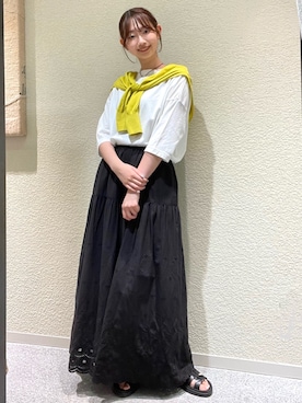 「アイテム（シャツ/ブラウス）」を使った、りほさん（レディース・162cm）の夏コーディネート