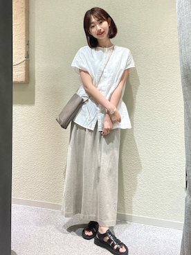 「アイテム（スカート）」を使った、りほさん（レディース・162cm）の夏コーディネート