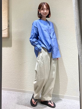 「アイテム（パンツ）」を使った、りほさん（レディース・162cm）の夏コーディネート