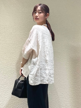「アイテム（スカート、ブラック系）」を使った、りほさん（レディース・162cm）の夏コーディネート