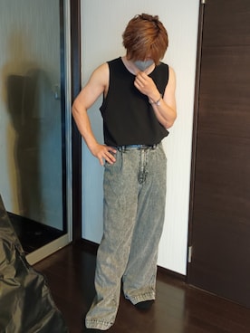 「アイテム（タンクトップ）」を使った、tamuramaroさん（メンズ・175cm）の秋コーディネート