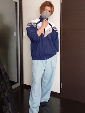 「アイテム（ナイロンジャケット）」を使った、tamuramaroさん（メンズ・175cm）の秋コーディネート