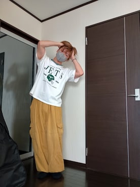 「アイテム（カーゴパンツ）」を使った、tamuramaroさん（メンズ・175cm）の秋コーディネート